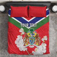 Personalized Gambia Bedding Set Coat Of Arms White Variety Orchid