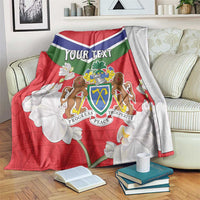 Personalized Gambia Blanket Coat Of Arms White Variety Orchid