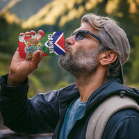 Personalized Gambia 4 in 1 Can Cooler Tumbler Coat Of Arms White Variety Orchid