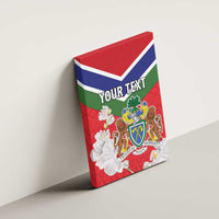 Personalized Gambia Canvas Wall Art Coat Of Arms White Variety Orchid