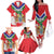 Personalized Gambia Family Matching Off The Shoulder Long Sleeve Dress and Hawaiian Shirt Coat Of Arms White Variety Orchid