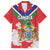 Personalized Gambia Family Matching Off The Shoulder Long Sleeve Dress and Hawaiian Shirt Coat Of Arms White Variety Orchid