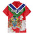 Personalized Gambia Family Matching Off Shoulder Short Dress and Hawaiian Shirt Coat Of Arms White Variety Orchid