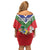 Personalized Gambia Family Matching Off Shoulder Short Dress and Hawaiian Shirt Coat Of Arms White Variety Orchid