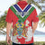 Personalized Gambia Hawaiian Shirt Coat Of Arms White Variety Orchid
