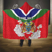 Personalized Gambia Hooded Blanket Coat Of Arms White Variety Orchid