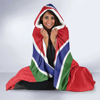 Personalized Gambia Hooded Blanket Coat Of Arms White Variety Orchid
