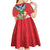 Personalized Gambia Kid Short Sleeve Dress Coat Of Arms White Variety Orchid