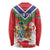 Personalized Gambia Long Sleeve Shirt Coat Of Arms White Variety Orchid
