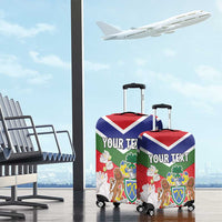 Personalized Gambia Luggage Cover Coat Of Arms White Variety Orchid