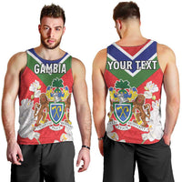Personalized Gambia Men Tank Top Coat Of Arms White Variety Orchid