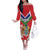 Personalized Gambia Off The Shoulder Long Sleeve Dress Coat Of Arms White Variety Orchid