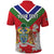 Personalized Gambia Polo Shirt Coat Of Arms White Variety Orchid