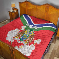 Personalized Gambia Quilt Coat Of Arms White Variety Orchid