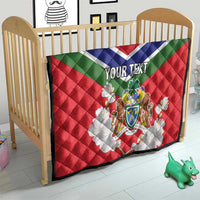 Personalized Gambia Quilt Coat Of Arms White Variety Orchid