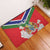 Personalized Gambia Rubber Doormat Coat Of Arms White Variety Orchid