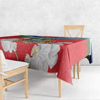 Personalized Gambia Tablecloth Coat Of Arms White Variety Orchid