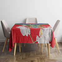 Personalized Gambia Tablecloth Coat Of Arms White Variety Orchid