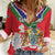 Personalized Gambia Women Casual Shirt Coat Of Arms White Variety Orchid