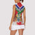 Personalized Gambia Women Sleeveless Polo Shirt Coat Of Arms White Variety Orchid