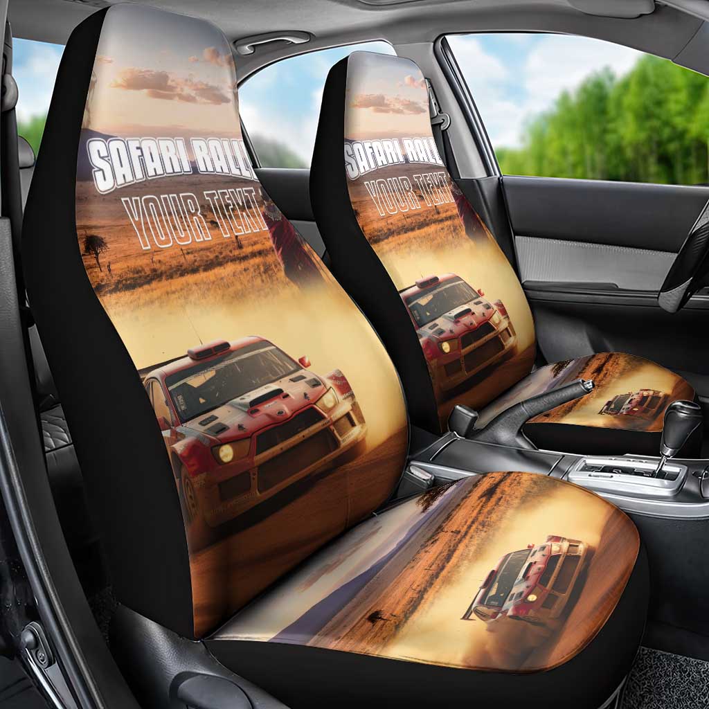 Personalized Kenya Rally Car Seat Cover Road To Champions