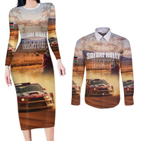 Personalized Kenya Rally Couples Matching Long Sleeve Bodycon Dress and Long Sleeve Button Shirt Road To Champions