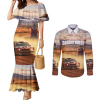 Personalized Kenya Rally Couples Matching Mermaid Dress and Long Sleeve Button Shirt Road To Champions