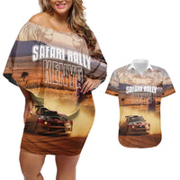 Personalized Kenya Rally Couples Matching Off Shoulder Short Dress and Hawaiian Shirt Road To Champions