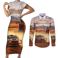 Personalized Kenya Rally Couples Matching Short Sleeve Bodycon Dress and Long Sleeve Button Shirt Road To Champions