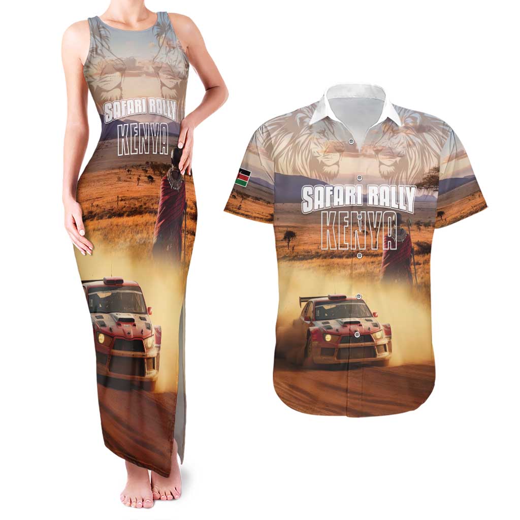 Personalized Kenya Rally Couples Matching Tank Maxi Dress and Hawaiian Shirt Road To Champions