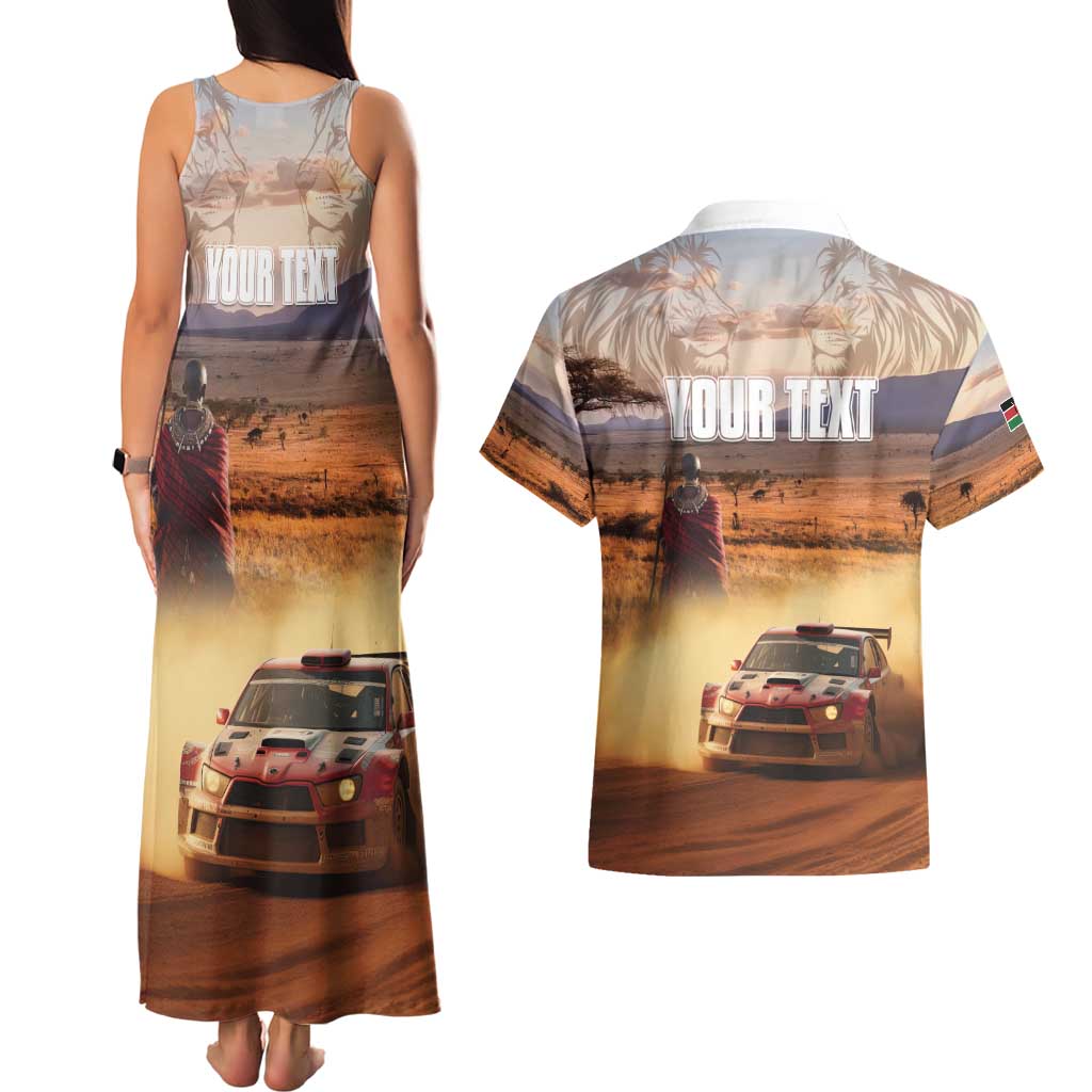 Personalized Kenya Rally Couples Matching Tank Maxi Dress and Hawaiian Shirt Road To Champions