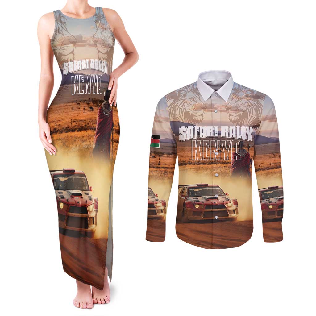 Personalized Kenya Rally Couples Matching Tank Maxi Dress and Long Sleeve Button Shirt Road To Champions