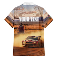 Personalized Kenya Rally Family Matching Off The Shoulder Long Sleeve Dress and Hawaiian Shirt Road To Champions