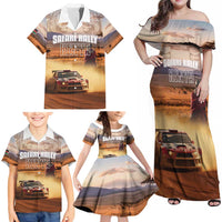 Personalized Kenya Rally Family Matching Off Shoulder Maxi Dress and Hawaiian Shirt Road To Champions