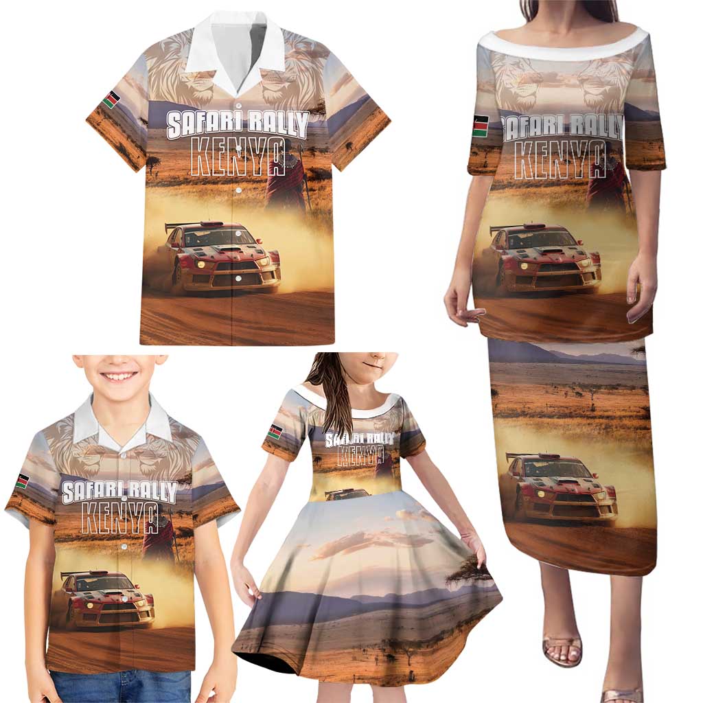 Personalized Kenya Rally Family Matching Puletasi and Hawaiian Shirt Road To Champions