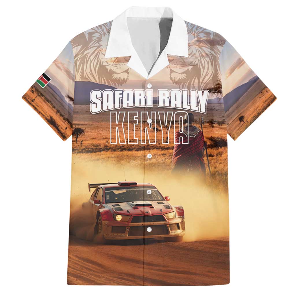 Personalized Kenya Rally Family Matching Short Sleeve Bodycon Dress and Hawaiian Shirt Road To Champions