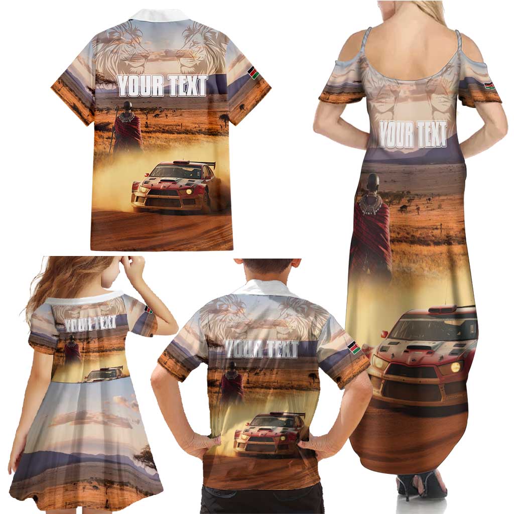 Personalized Kenya Rally Family Matching Summer Maxi Dress and Hawaiian Shirt Road To Champions