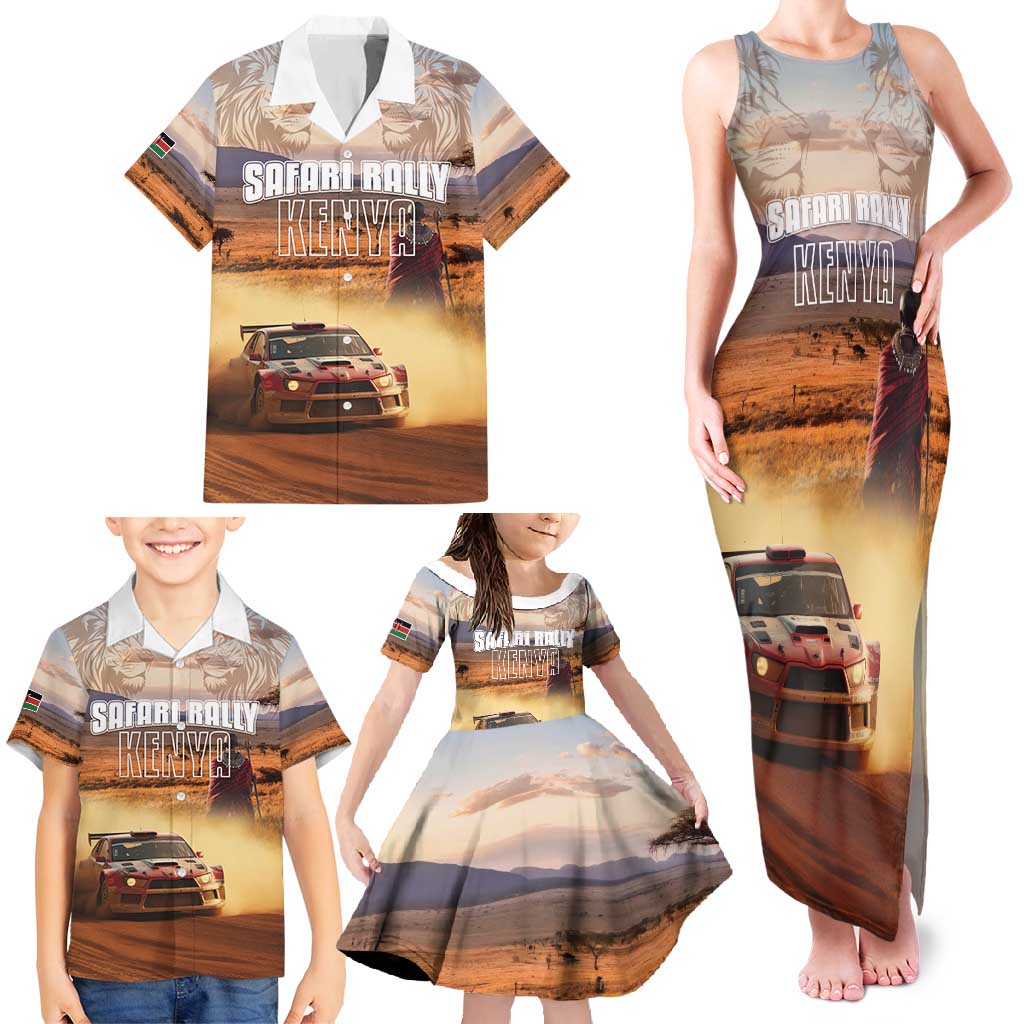 Personalized Kenya Rally Family Matching Tank Maxi Dress and Hawaiian Shirt Road To Champions