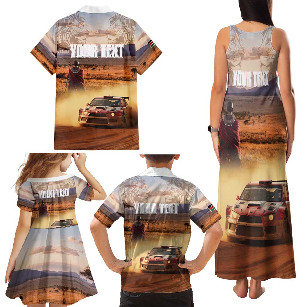 Personalized Kenya Rally Family Matching Tank Maxi Dress and Hawaiian Shirt Road To Champions