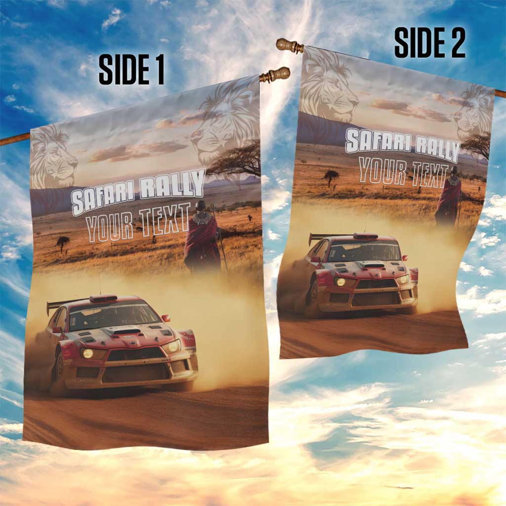 Personalized Kenya Rally Garden Flag Road To Champions