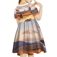 Personalized Kenya Rally Kid Short Sleeve Dress Road To Champions
