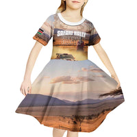 Personalized Kenya Rally Kid Short Sleeve Dress Road To Champions