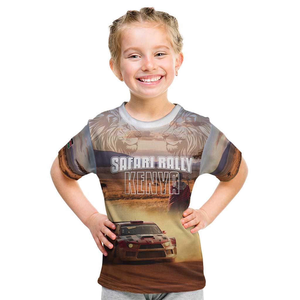Personalized Kenya Rally Kid T Shirt Road To Champions
