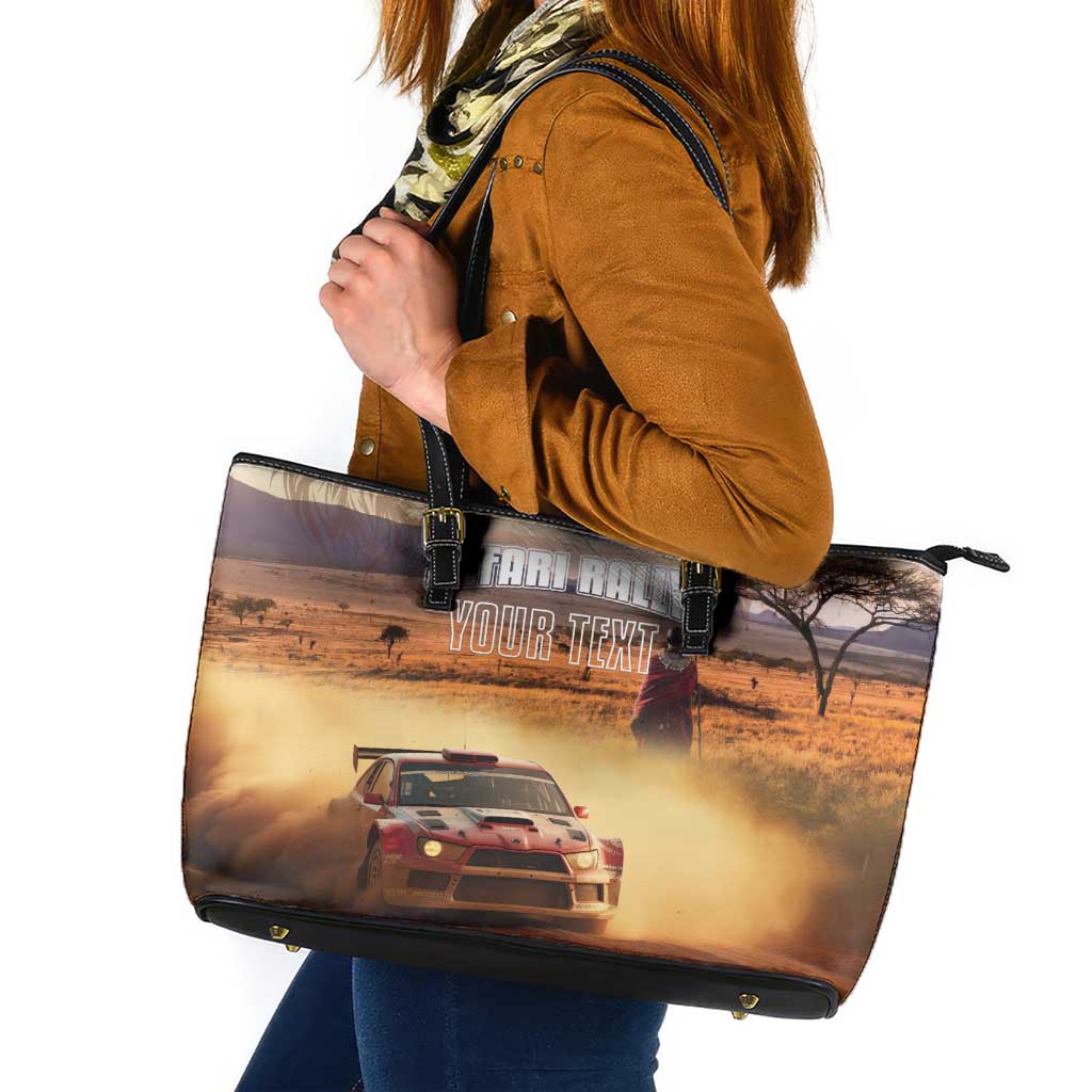 Personalized Kenya Rally Leather Tote Bag Road To Champions