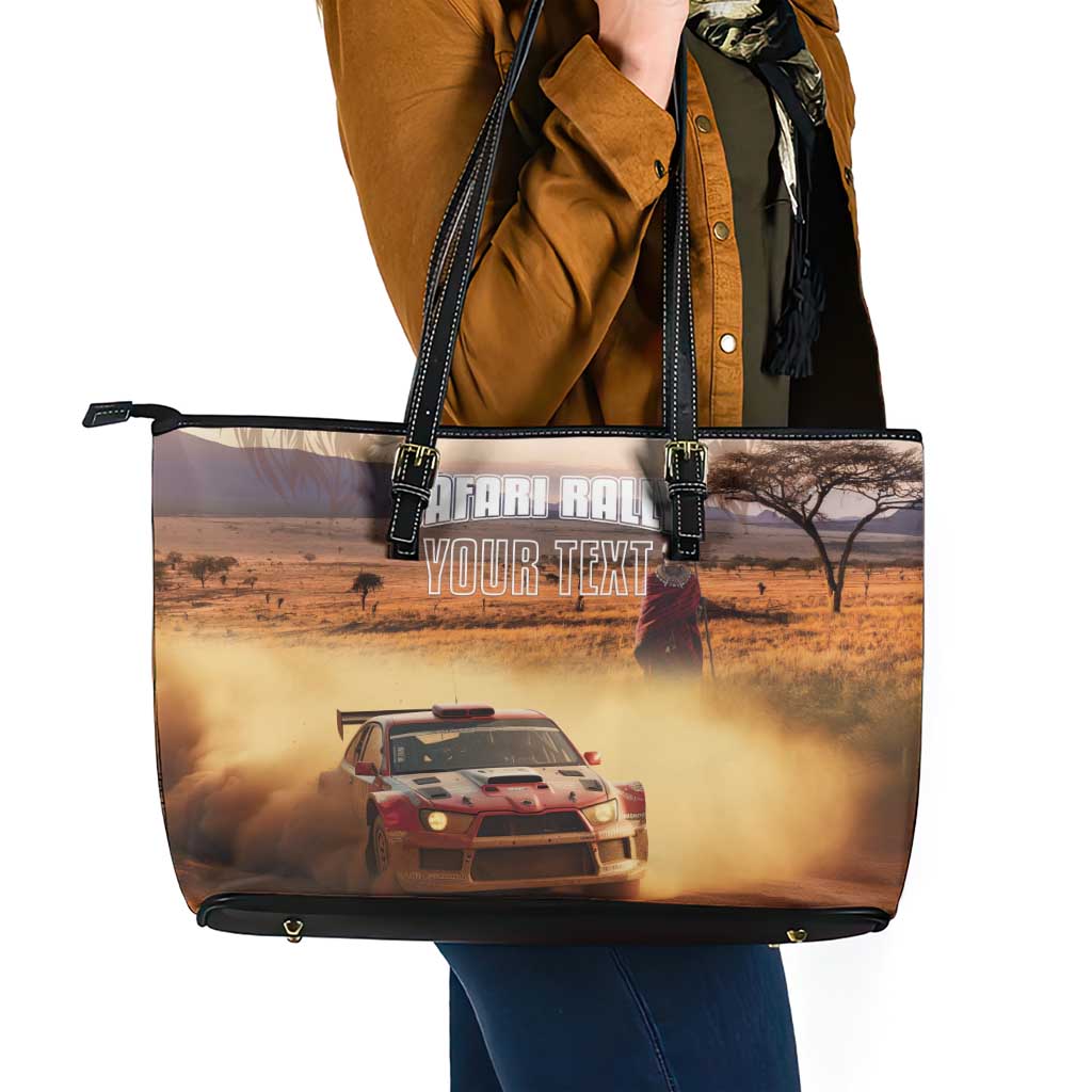 Personalized Kenya Rally Leather Tote Bag Road To Champions