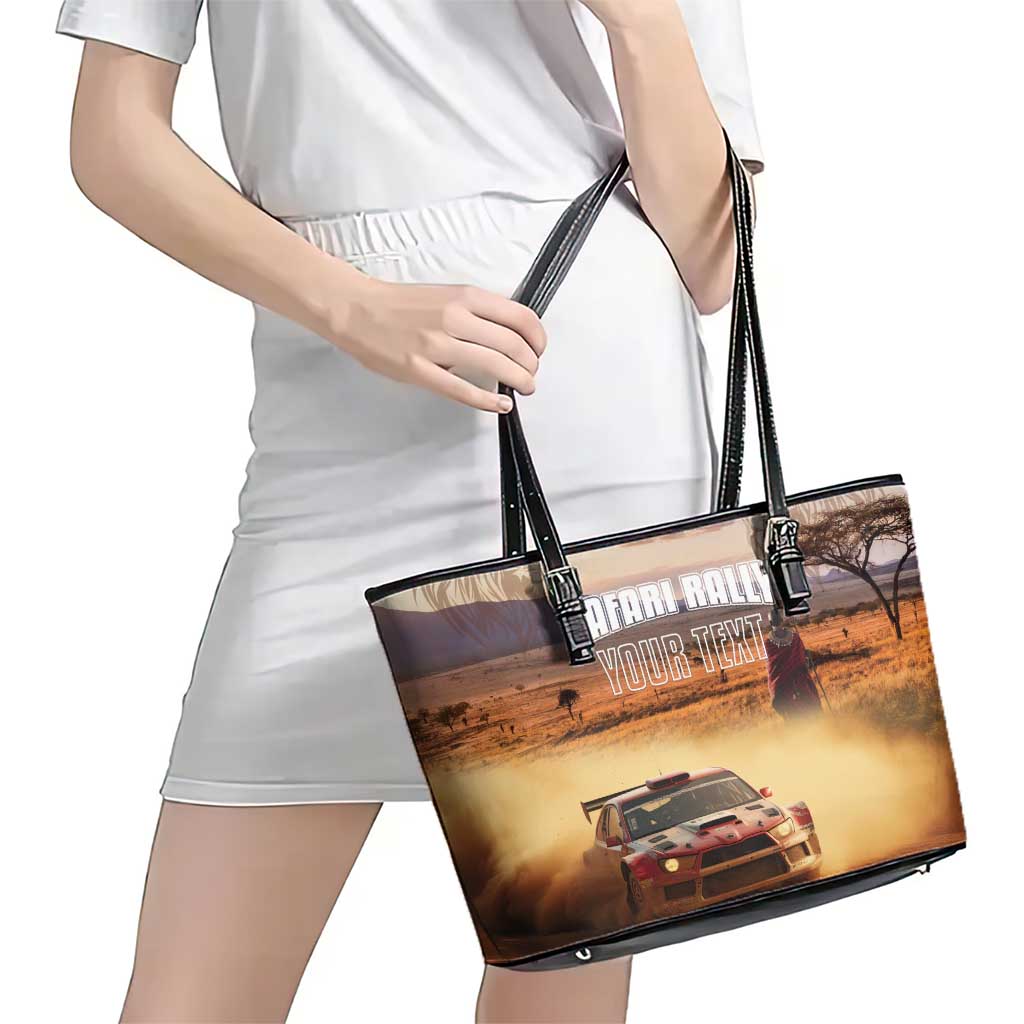 Personalized Kenya Rally Leather Tote Bag Road To Champions