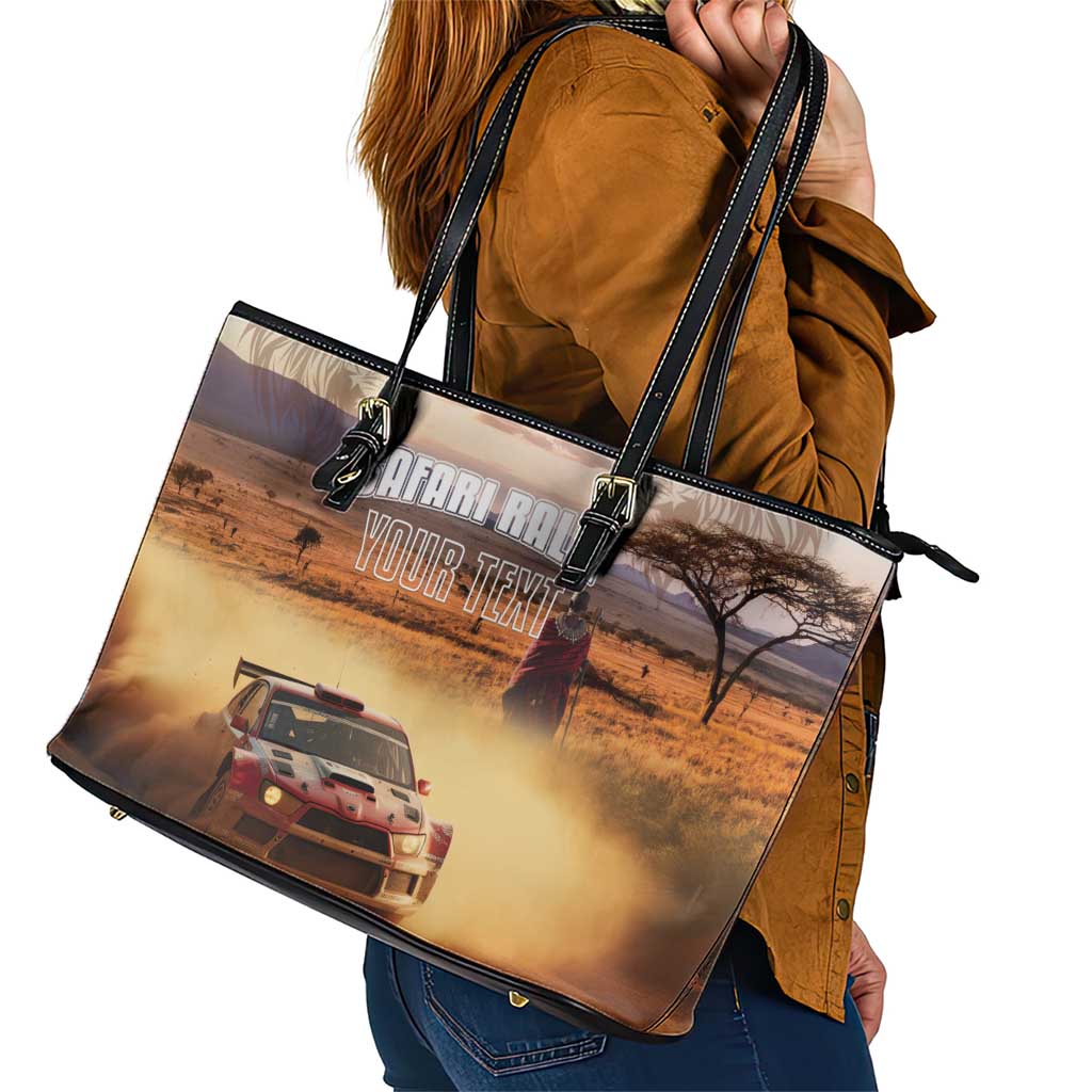 Personalized Kenya Rally Leather Tote Bag Road To Champions