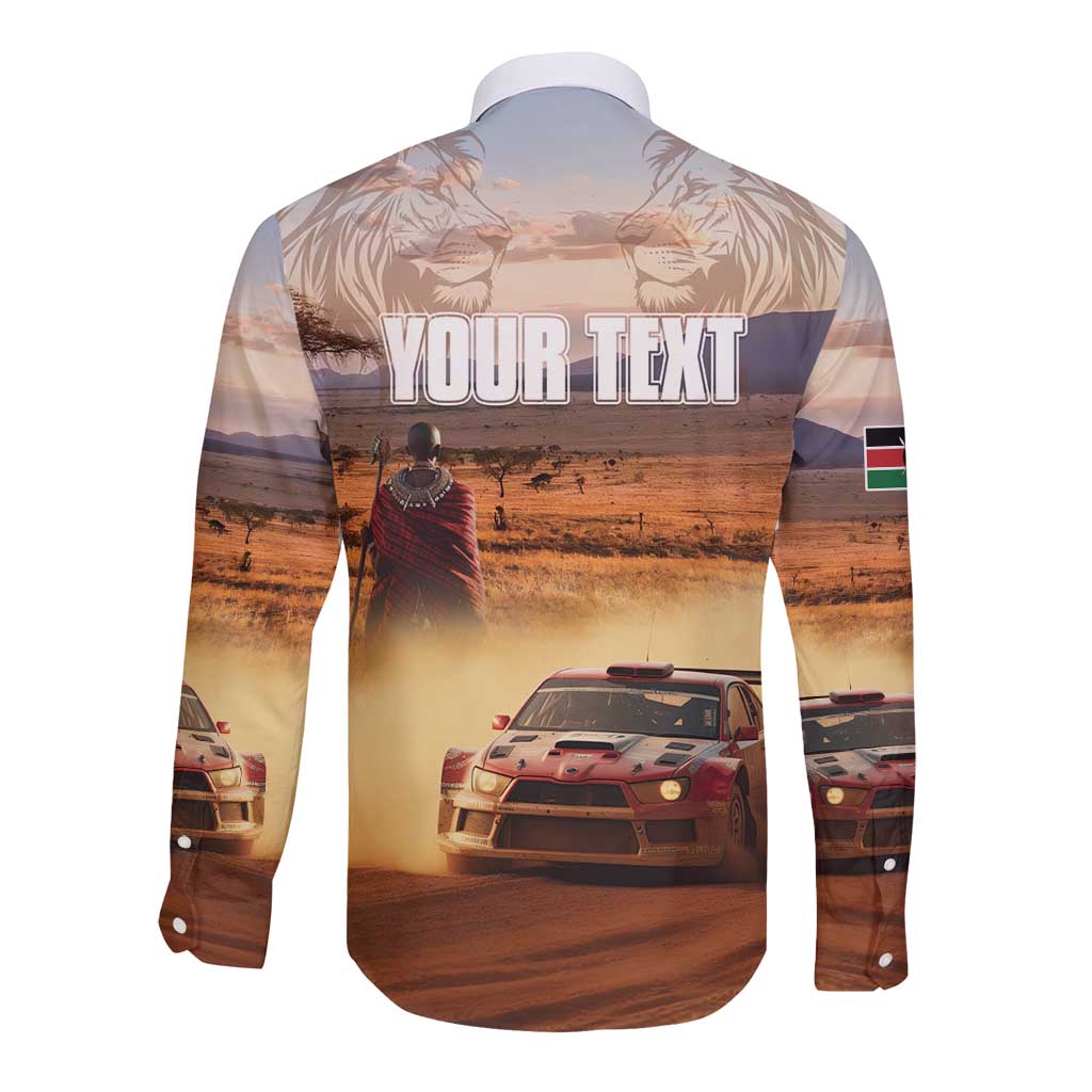 Personalized Kenya Rally Long Sleeve Button Shirt Road To Champions