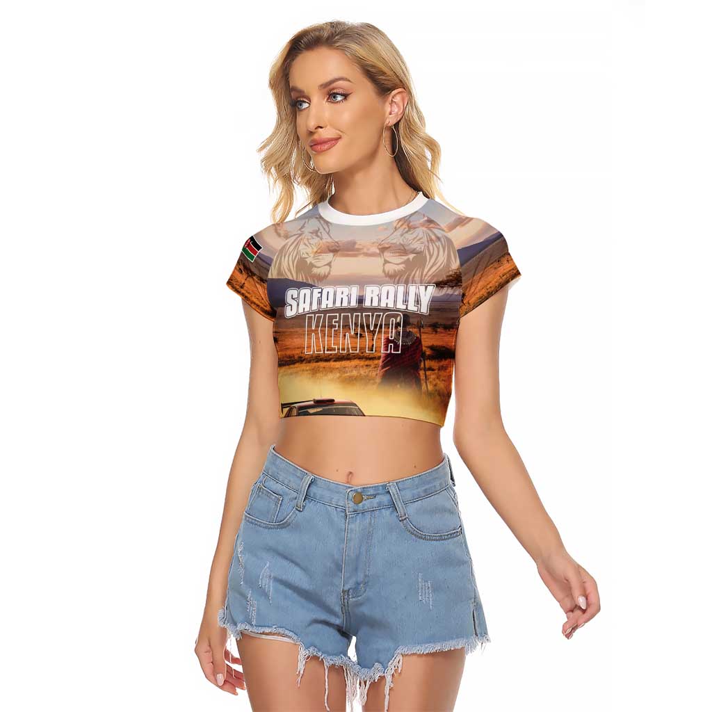 Personalized Kenya Rally Raglan Cropped T Shirt Road To Champions