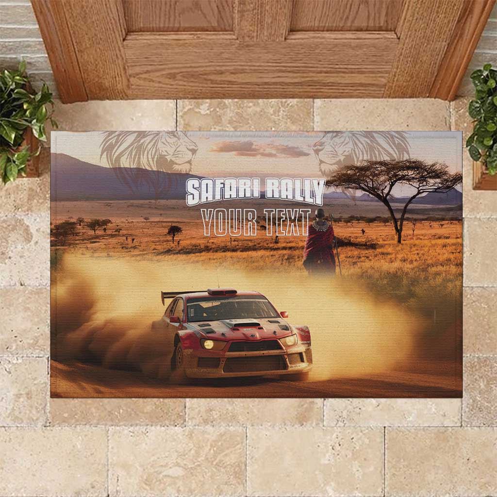Personalized Kenya Rally Rubber Doormat Road To Champions